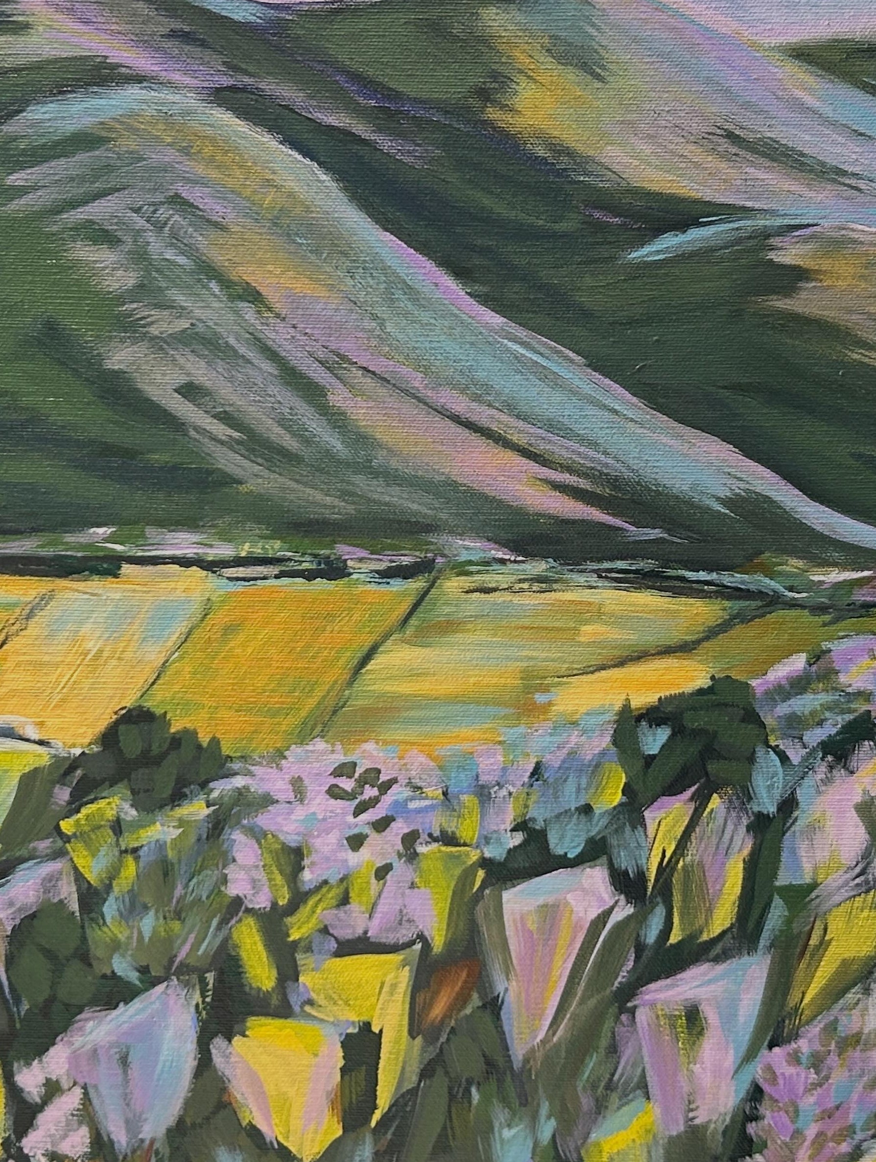 Lavender Blue Ridge Mountains View 24 x 18