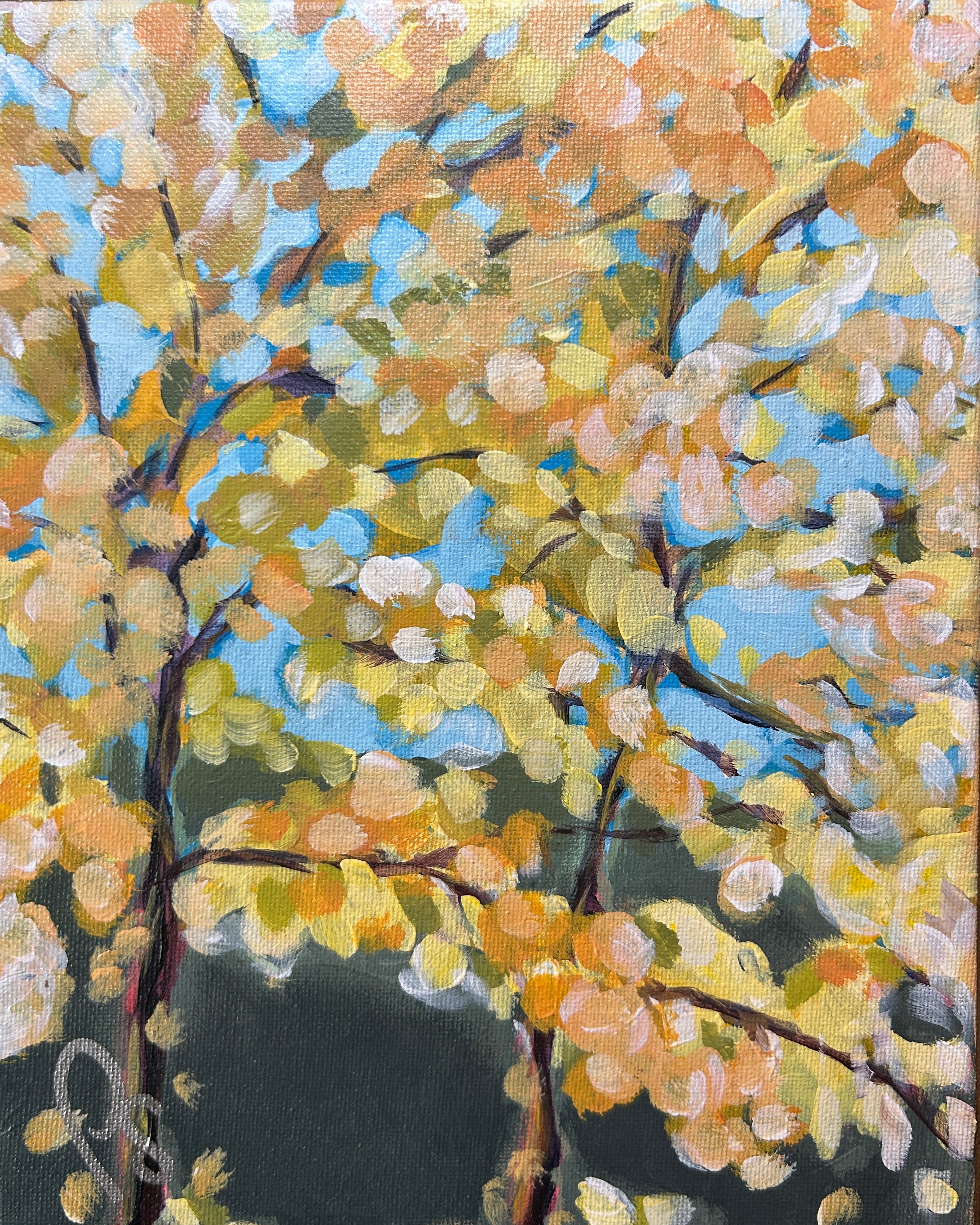 Autumn Yellow Tree 8x10