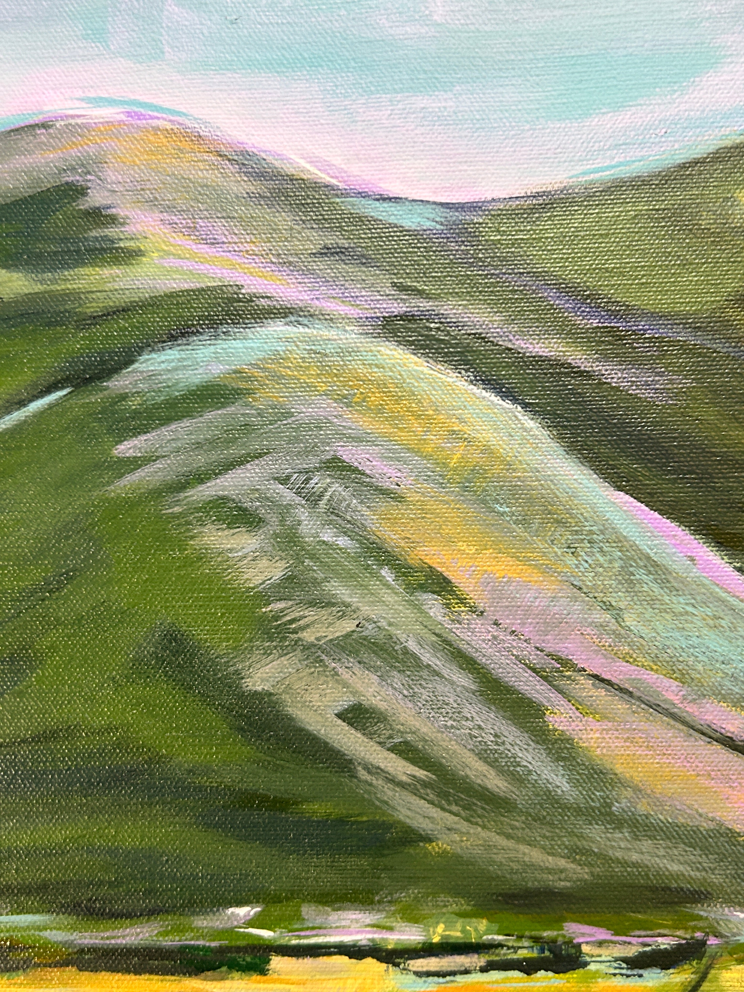 Lavender Blue Ridge Mountains View 24 x 18
