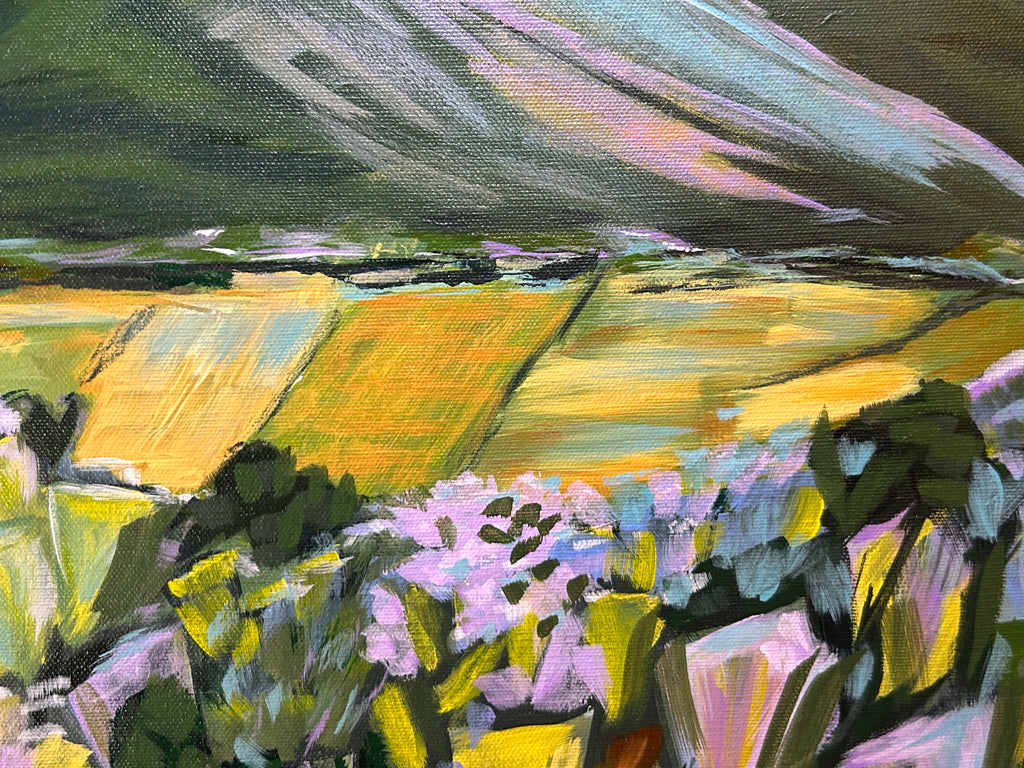 Lavender Blue Ridge Mountains View 24 x 18
