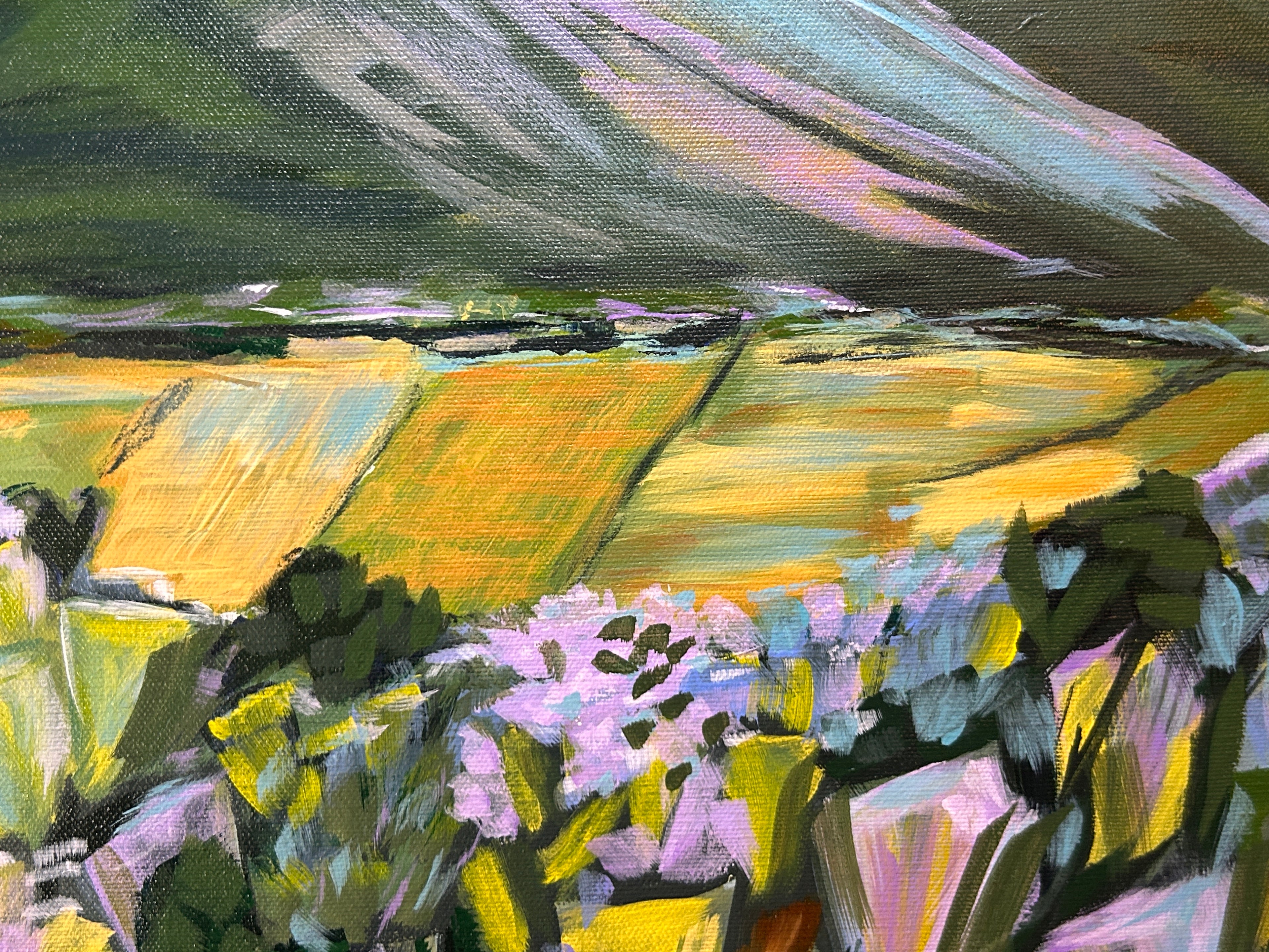 Lavender Blue Ridge Mountains View 24 x 18