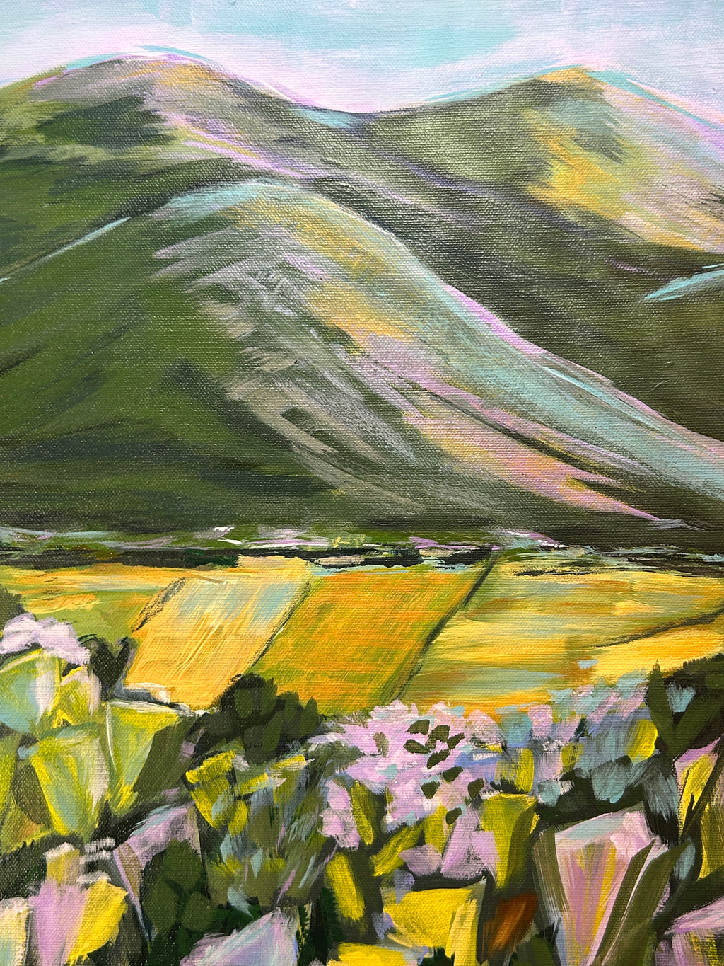 Lavender Blue Ridge Mountains View 24 x 18
