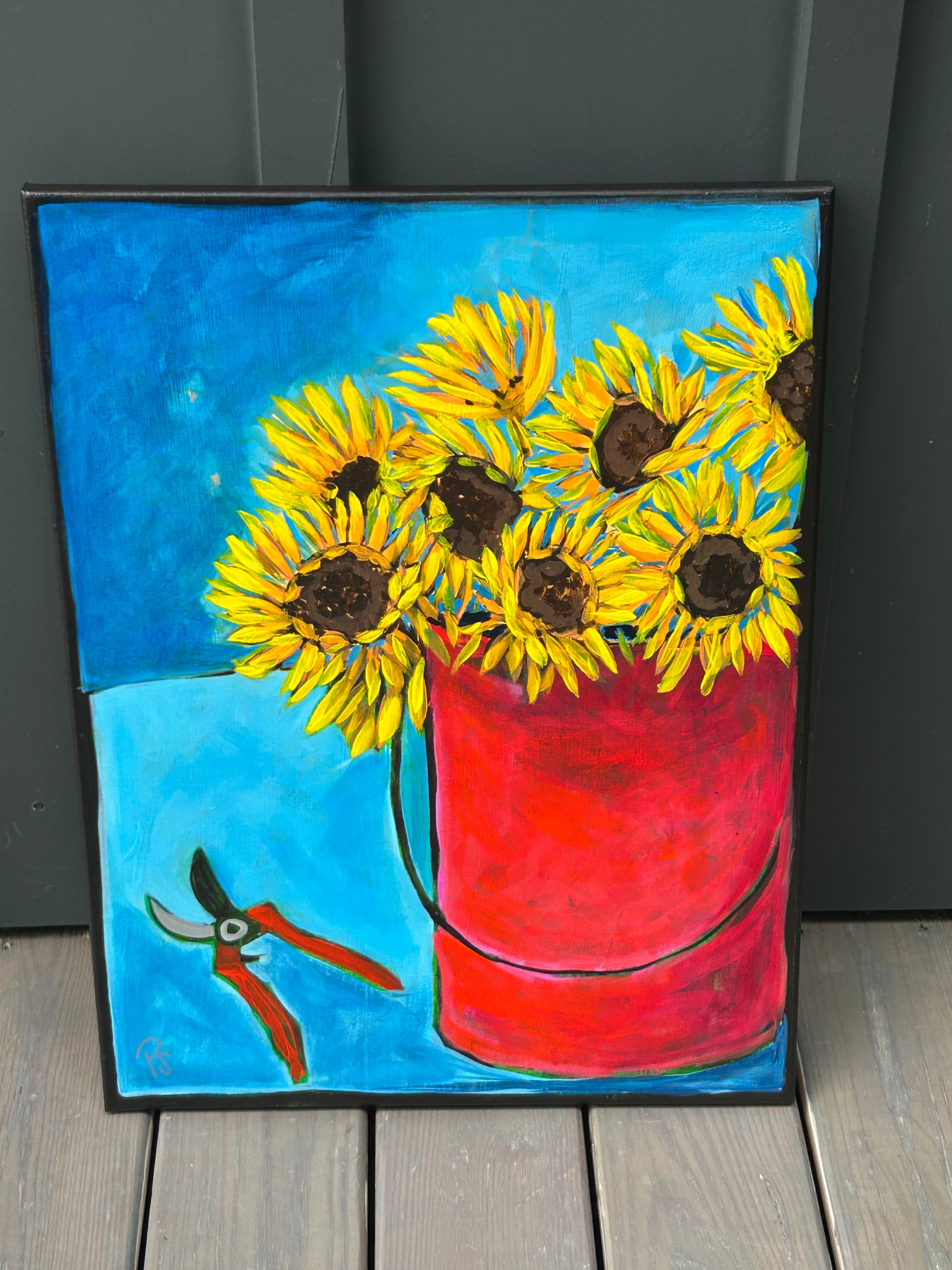 Sunflower Bucket 18 x24