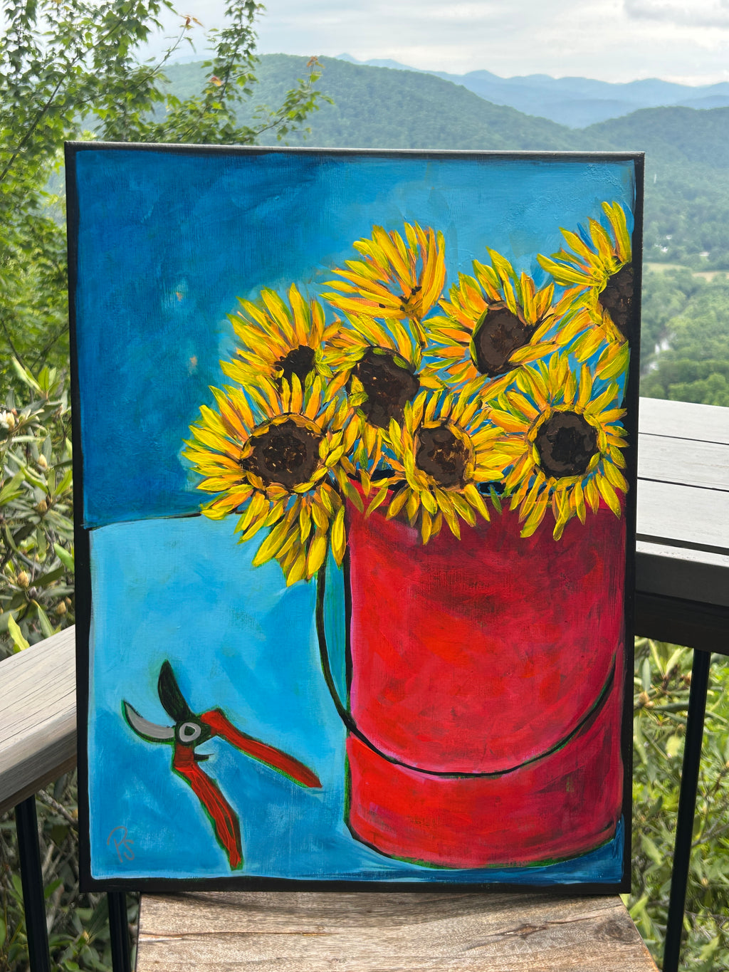 Sunflower Bucket 18 x24