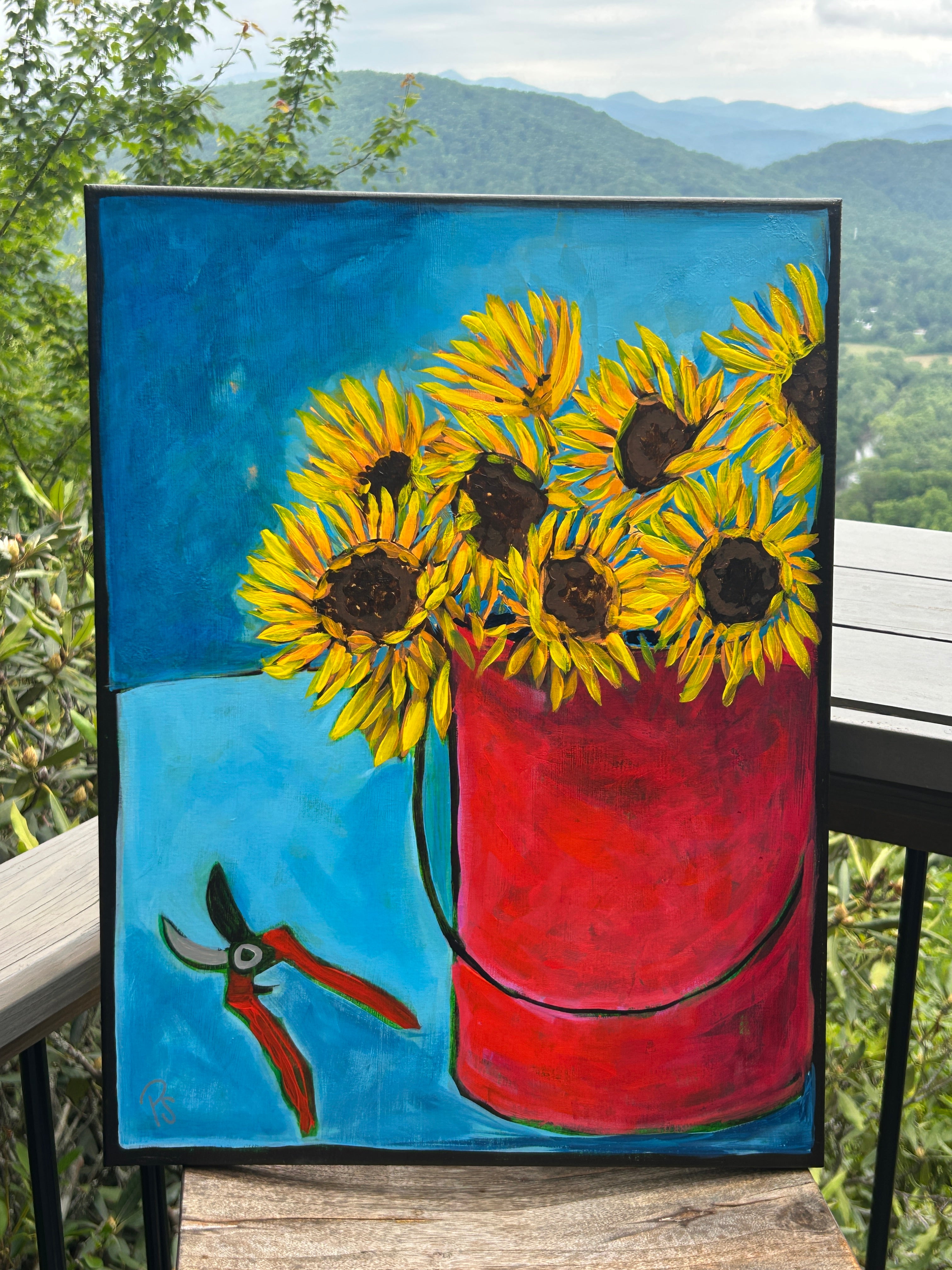 Sunflower Bucket 18 x24