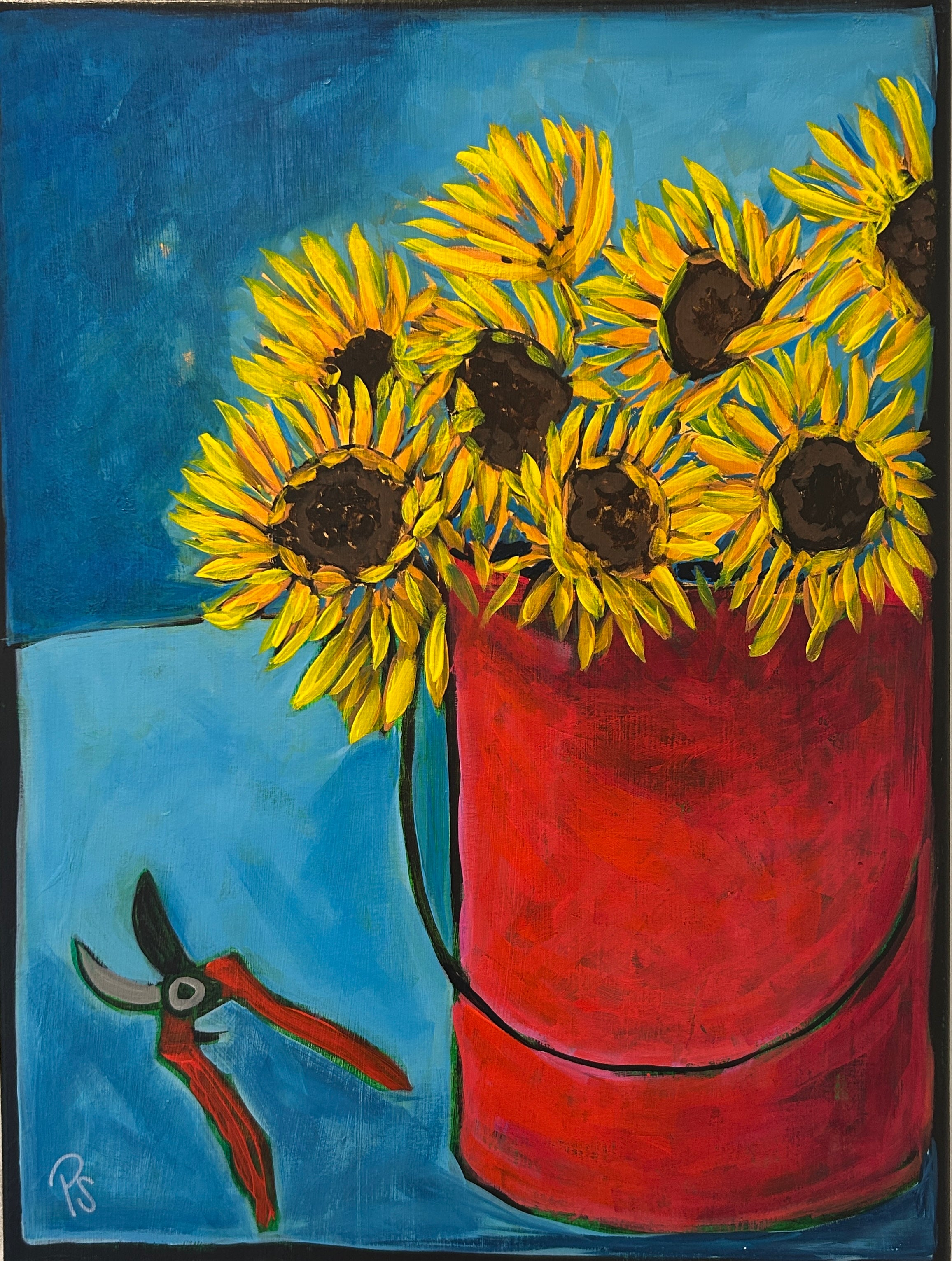 Sunflower Bucket 18 x24